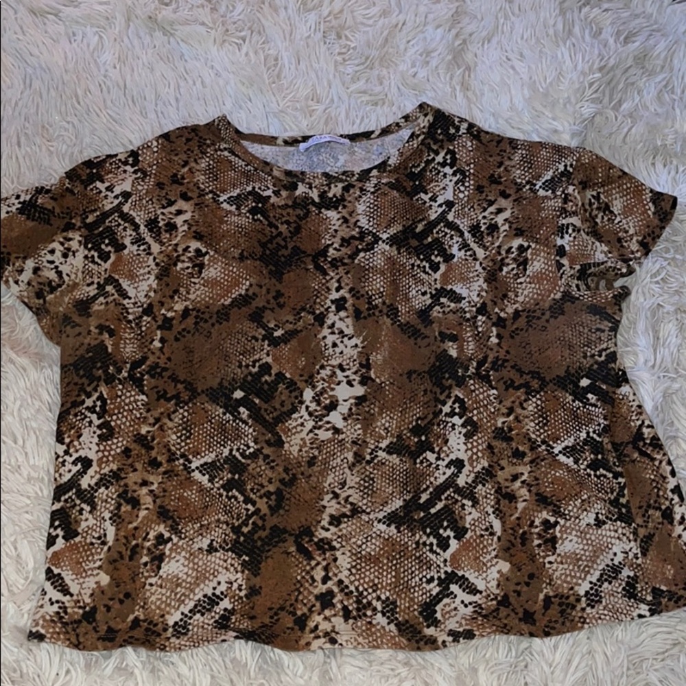 Zara snake print shirt size M